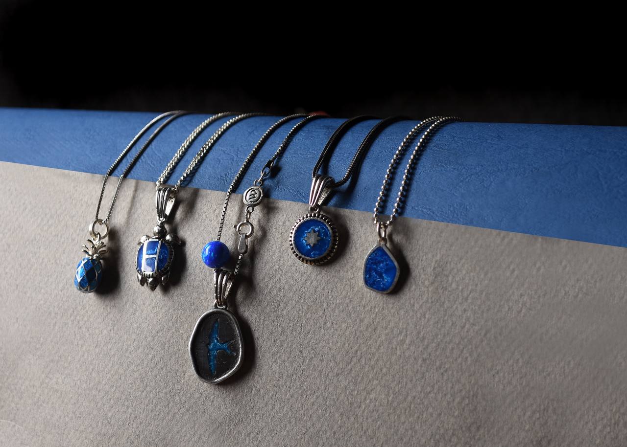 Blaue Schildkrötenkette